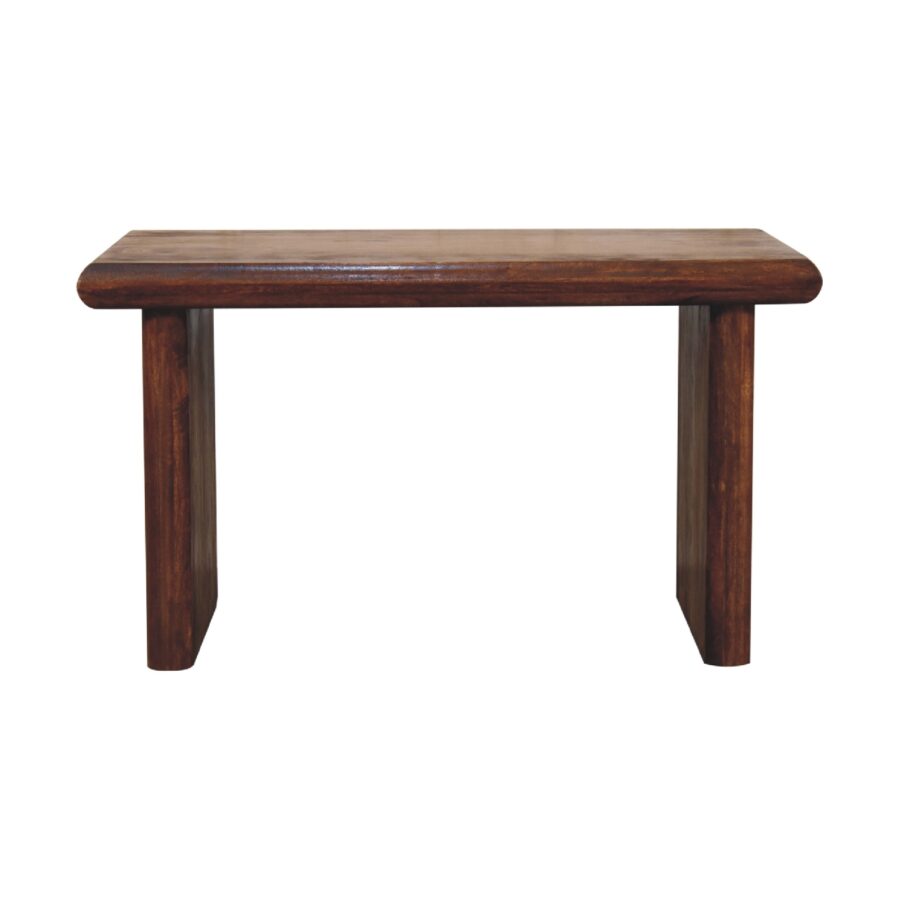 Wooden bench on white background.